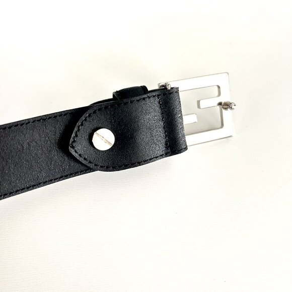 Fendi UNISEX  Squared FF Leather Belt EUC - Picture 11 of 12